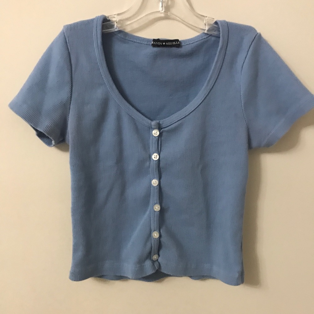 brandy melville blue zelly top